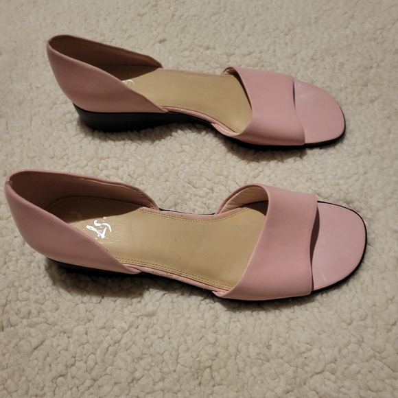 WOMENS LIFESTRIDE LOW OPEN TOE PLATFORM SANDAL HEELS PINK SIZE 9 - Picture 2 of 9